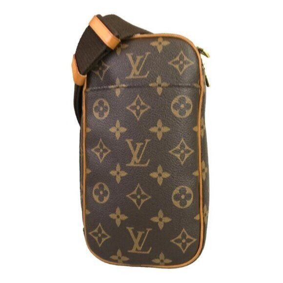 Authentic Louis Vuitton Monogram Gange Pochette Crossbody Bag Bum Shoulder Waist - Picture 2 of 16
